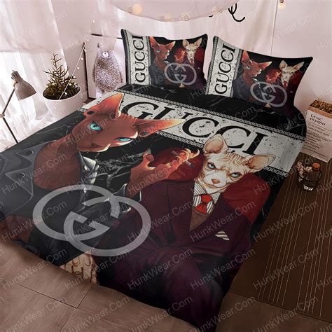 gucci cat bed|Gucci bed sheets.